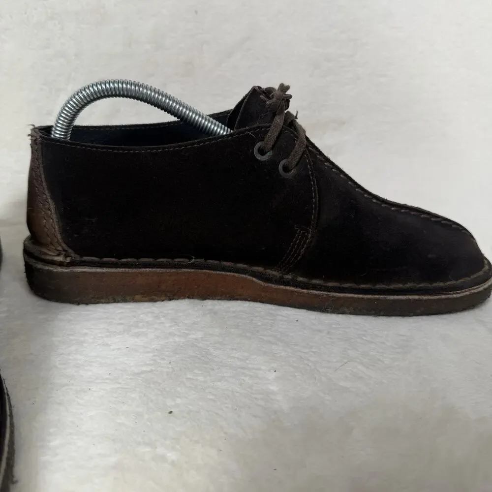 Clarks Originals Desert Trek Brown Suede Men’s Boots Shoes Moc Toe Crepe Sole 8